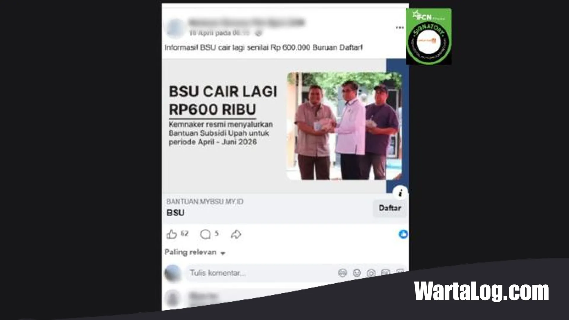 Waspada Penipuan! Link Pendaftaran BSU 2026 Rp 600 Ribu Adalah Hoaks, Ini Penjelasan Resmi Kemnaker