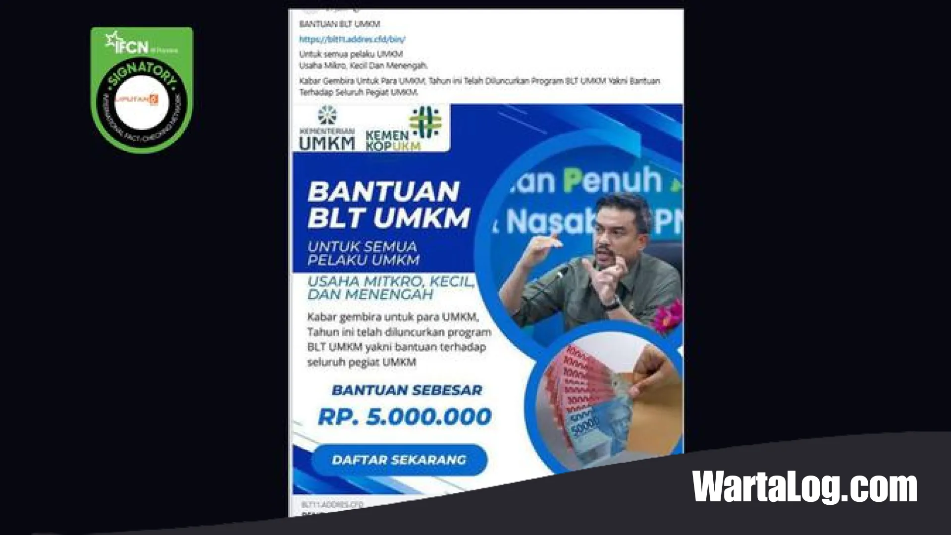 Waspada Penipuan Digital! Cek Fakta Link Pendaftaran BLT UMKM 2026 yang Meresahkan Masyarakat