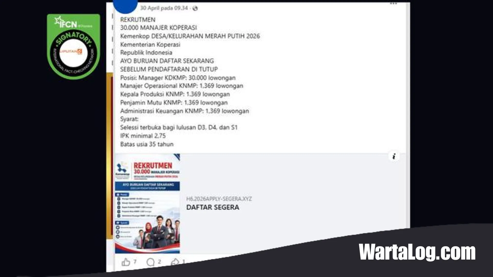 Waspada Hoaks! Rekrutmen 30 Ribu Manajer Koperasi Desa Merah Putih Ternyata Kedok Penipuan Phishing
