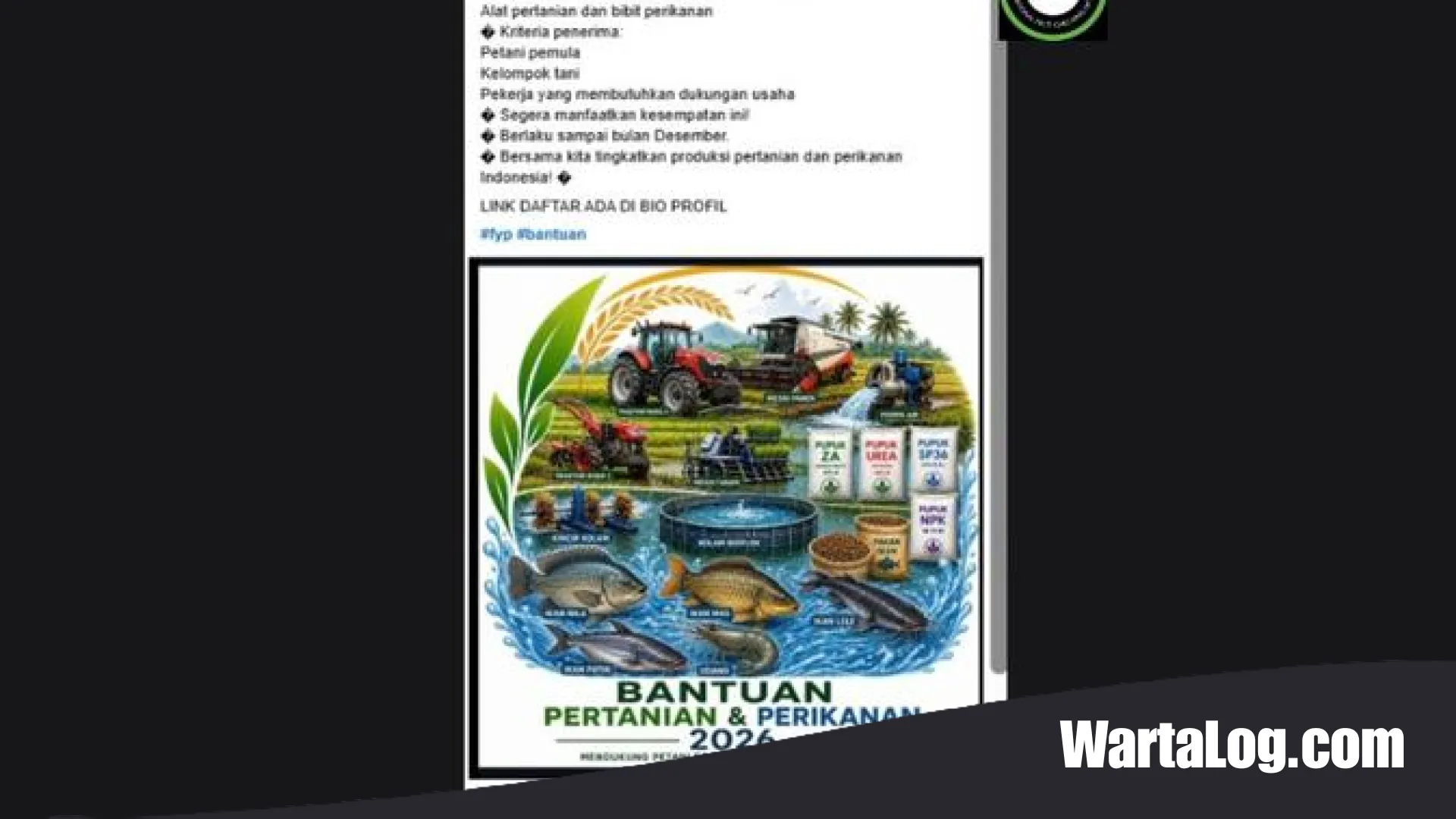 Waspada Modus Phishing: Hoaks Link Pendaftaran Bantuan Alat Pertanian dan Bibit Perikanan 2026