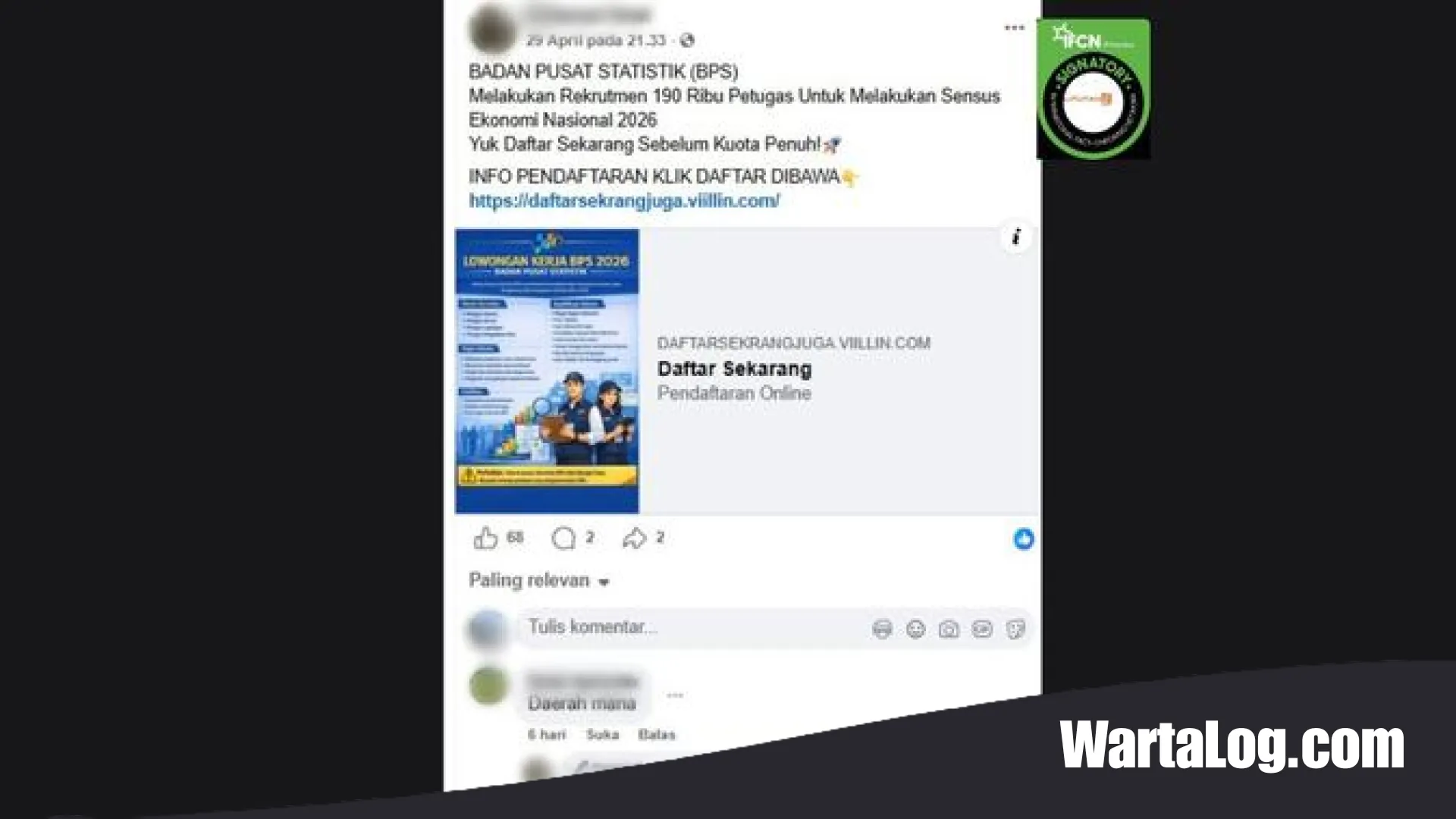 Waspada! Marak Hoaks Rekrutmen Mitra Statistik BPS 2026, Begini Cara Membedakan yang Asli dan Palsu