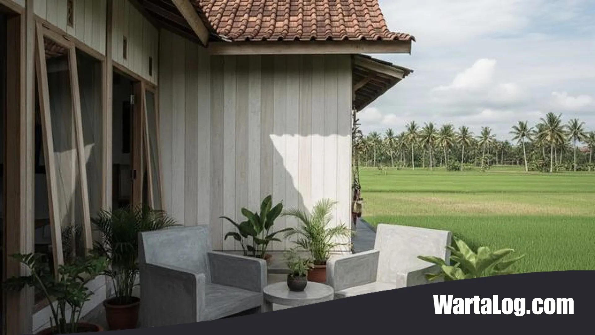 Sentuhan Estetik di Desa: 9 Inspirasi Teras Rumah dengan Kursi Cor Minimalis yang Menenangkan