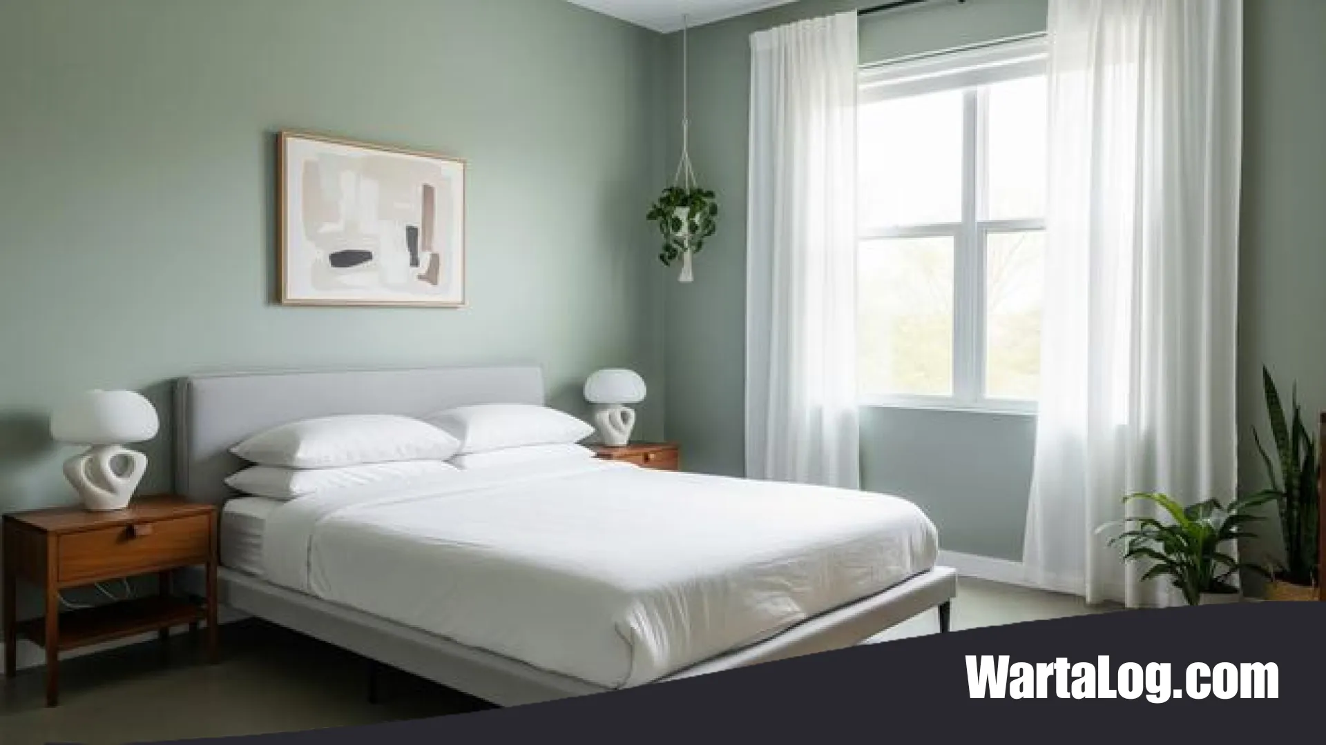 Oase Ketenangan di Ruang Terbatas: 8 Inspirasi Desain Kamar Tidur Sempit Aesthetic Bernuansa Sage Green