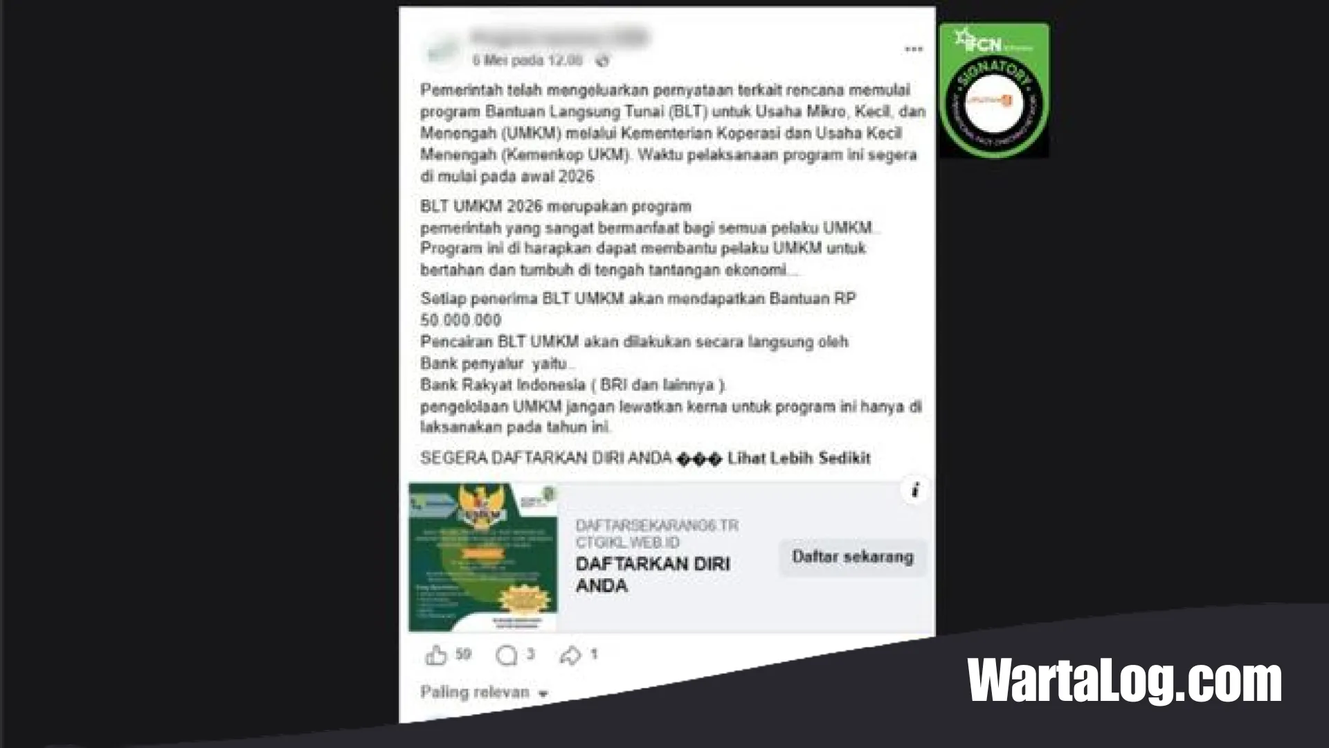 Waspada Penipuan! Investigasi Tautan Pendaftaran BLT UMKM Rp 50 Juta yang Menghebohkan Media Sosial