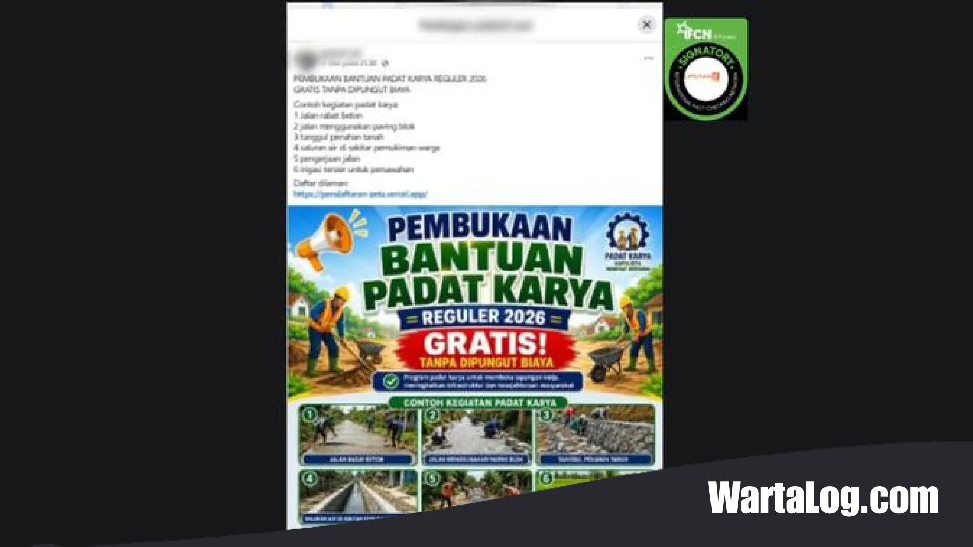 Waspada Penipuan! Mengupas Hoaks Link Pendaftaran Bantuan Padat Karya Reguler 2026
