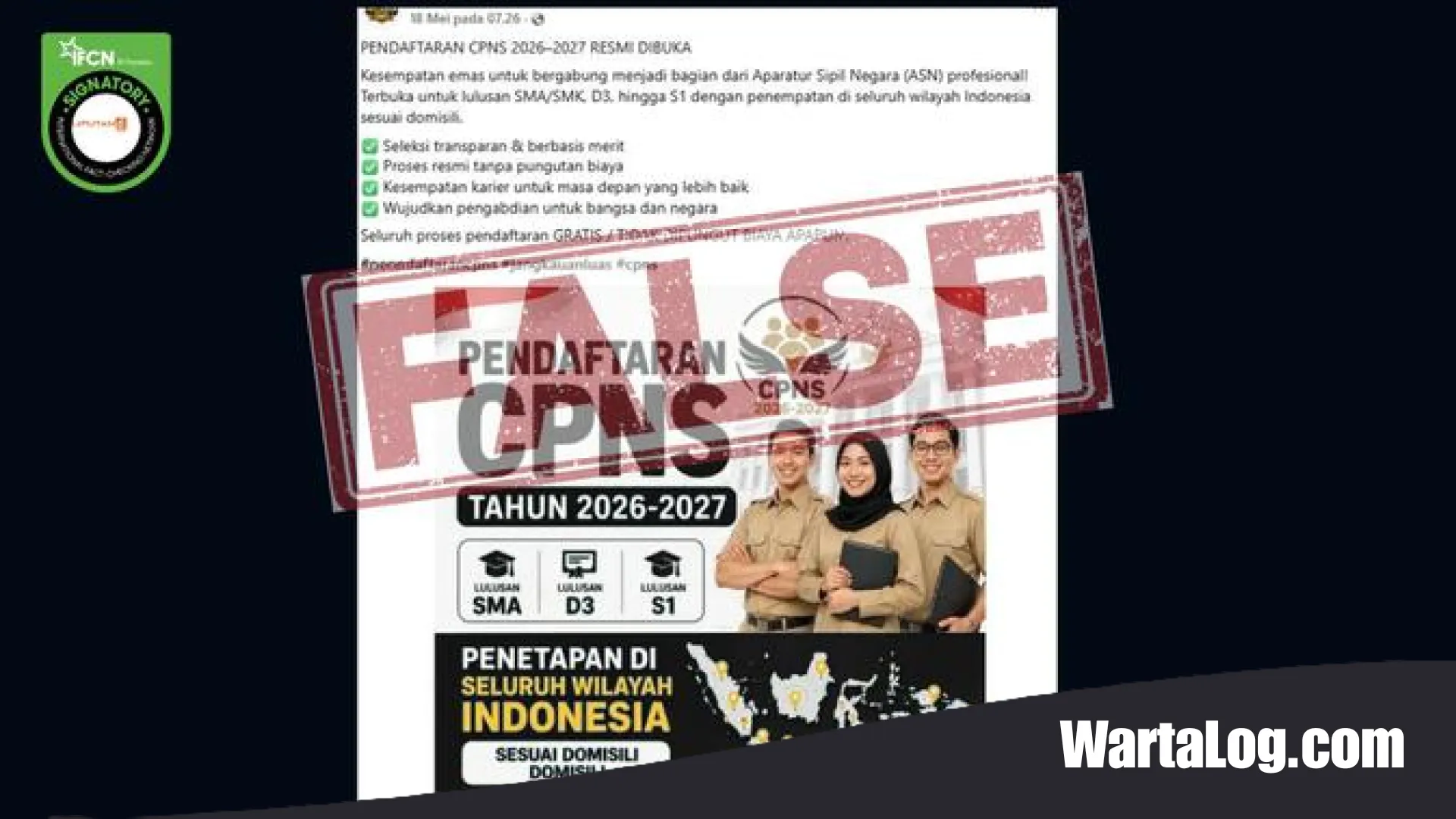 Waspada Hoaks! Link Pendaftaran CPNS 2026-2027 Lulusan SMA hingga S1 Ternyata Palsu, Ini Faktanya