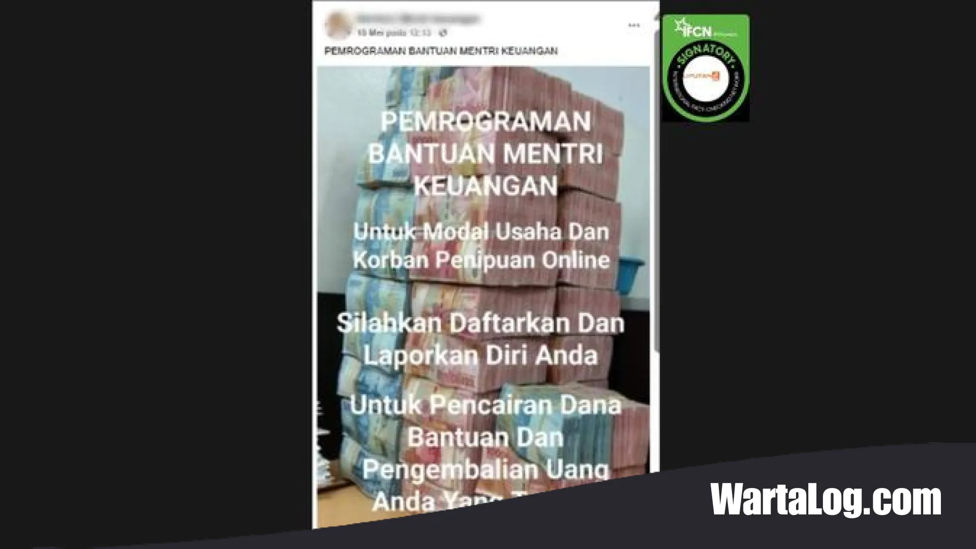 Waspada Modus Baru! Menelaah Hoaks Program Bantuan Modal Usaha Mengatasnamakan Menteri Keuangan