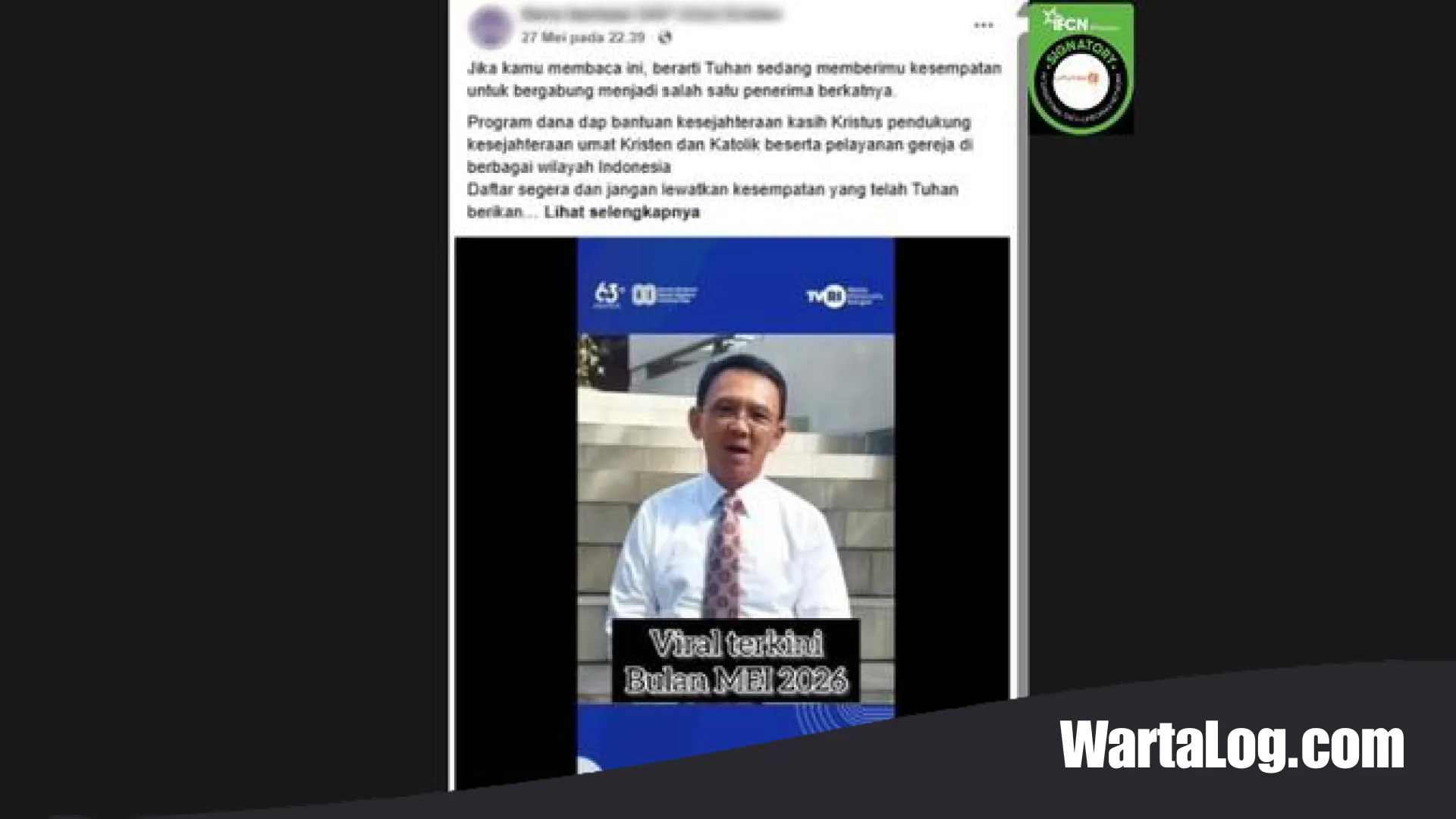 Waspada Deepfake! Menguak Kebenaran di Balik Video Ahok Soal Bantuan DAP Australia untuk Umat Kristen