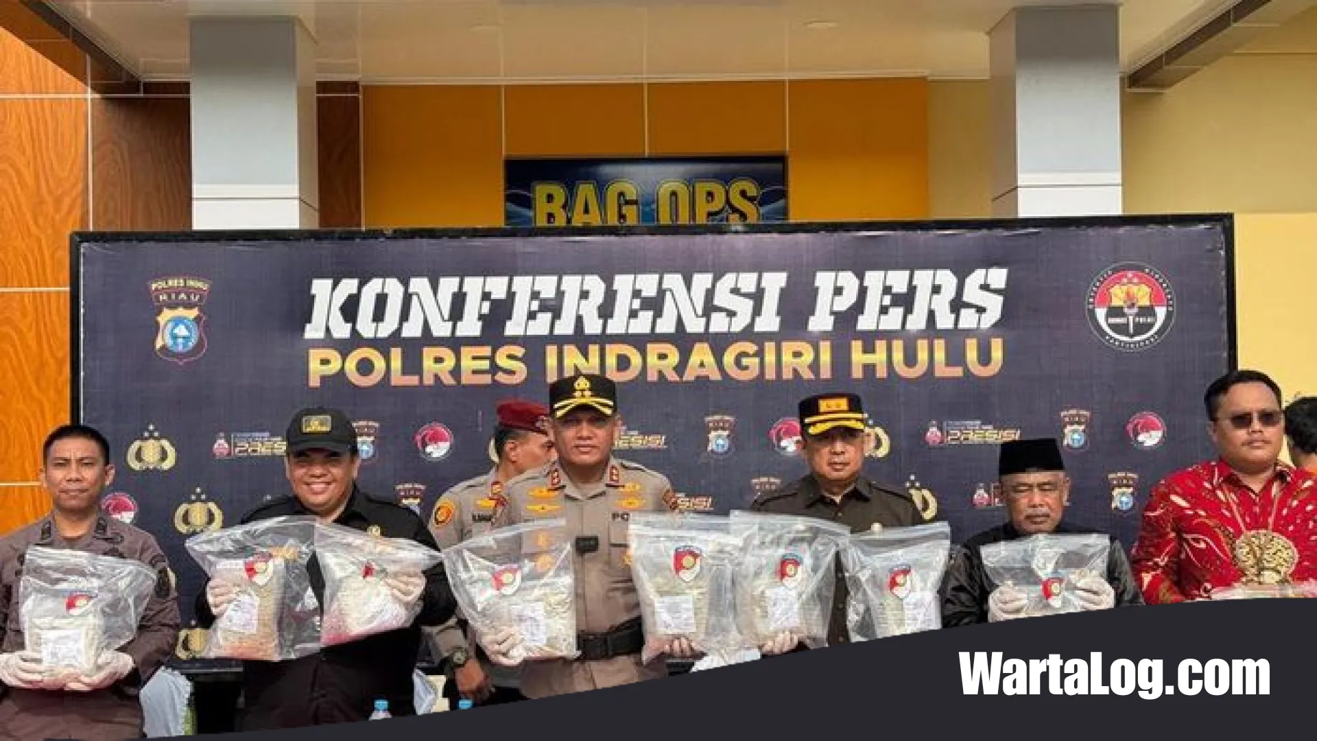 Rekor Baru! Polres Inhu Gulung Jaringan Narkoba Kakap, 8 Kg Sabu dan 19 Ribu Ekstasi Disita