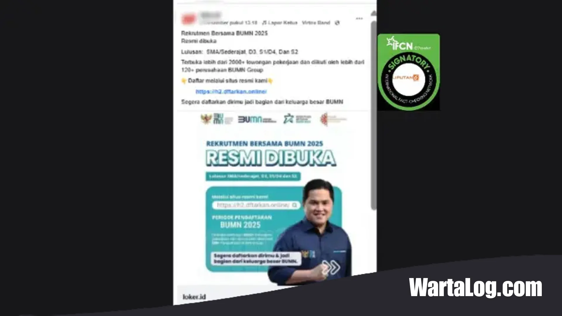 Waspada! Marak Hoaks Link Pendaftaran Rekrutmen Bersama BUMN 2025-2026, Jangan Sampai Data Pribadi Anda Dicuri!