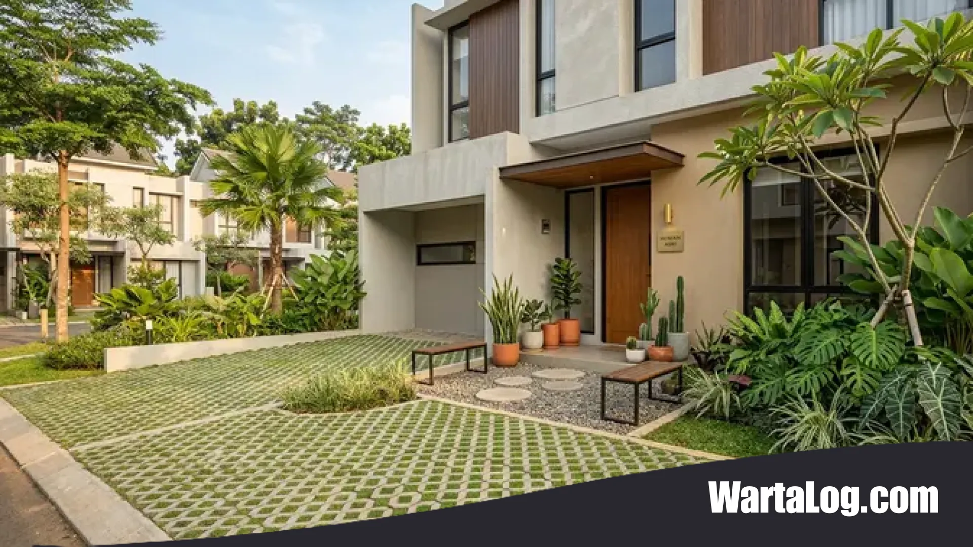 Hunian Makin Asri dan Estetik: 5 Inspirasi Desain Taman Depan Rumah dengan Paving Rumput