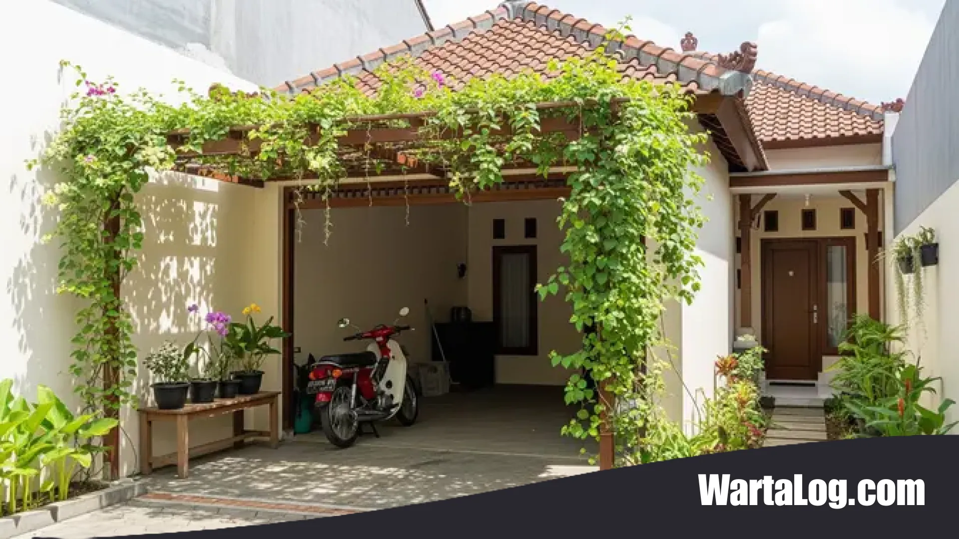 9 Estetika Garasi Terbuka dengan Kanopi Tanaman Rambat: Solusi Sejuk dan Mewah untuk Kendaraan Anda