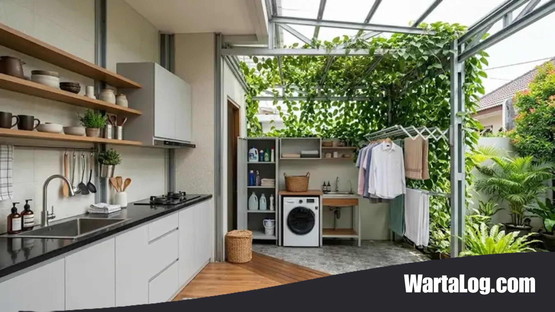 Solusi Cerdas Lahan Sempit: 7 Model Dapur 2×2 Menyatu dengan Area Cuci Jemur yang Estetik