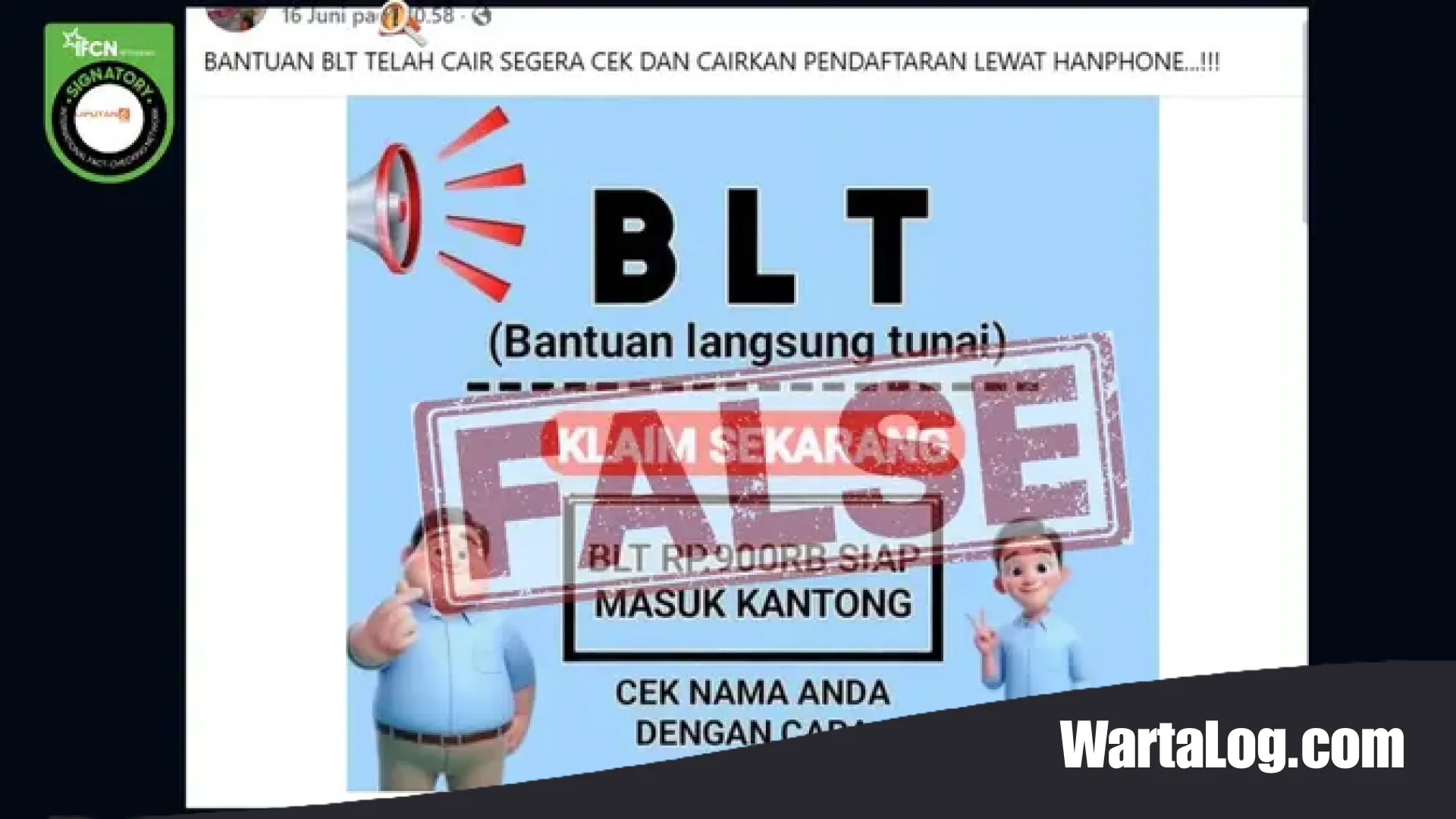 Waspada Hoaks! WartaLog Ungkap Fakta di Balik Link Pendaftaran BLT 900 Ribu yang Beredar di Media Sosial
