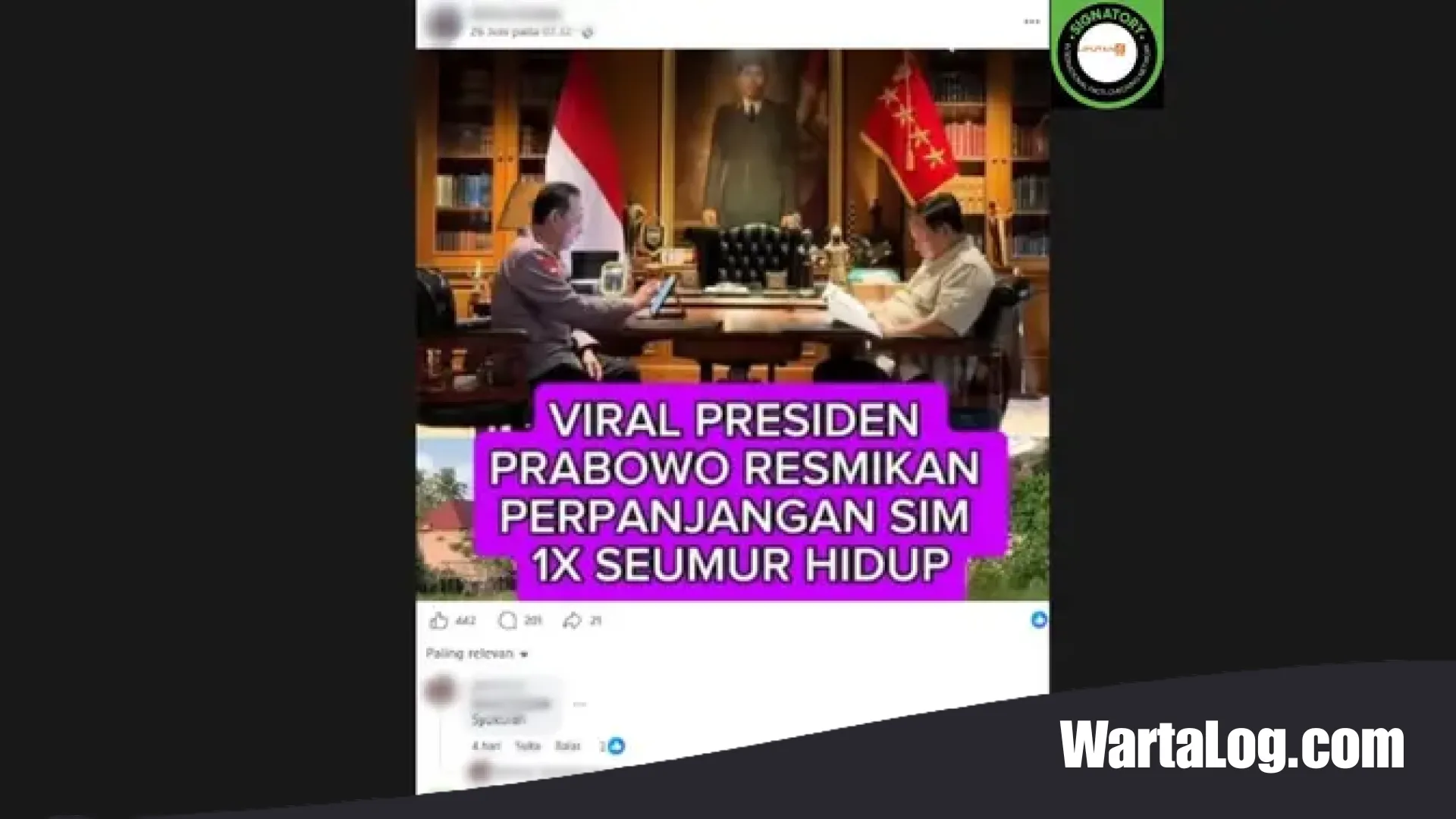 Cek Fakta: Benarkah Presiden Prabowo Resmikan Perpanjangan SIM Satu Kali Seumur Hidup?