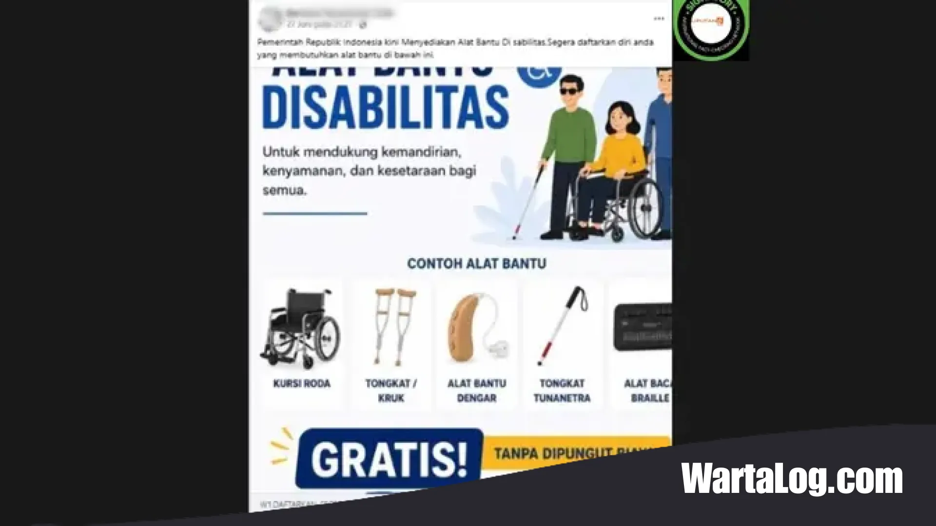 Waspada Penipuan Berkedok Bantuan: Hoaks Tautan Pendaftaran Alat Bantu Disabilitas Mencatut Nama Pemerintah
