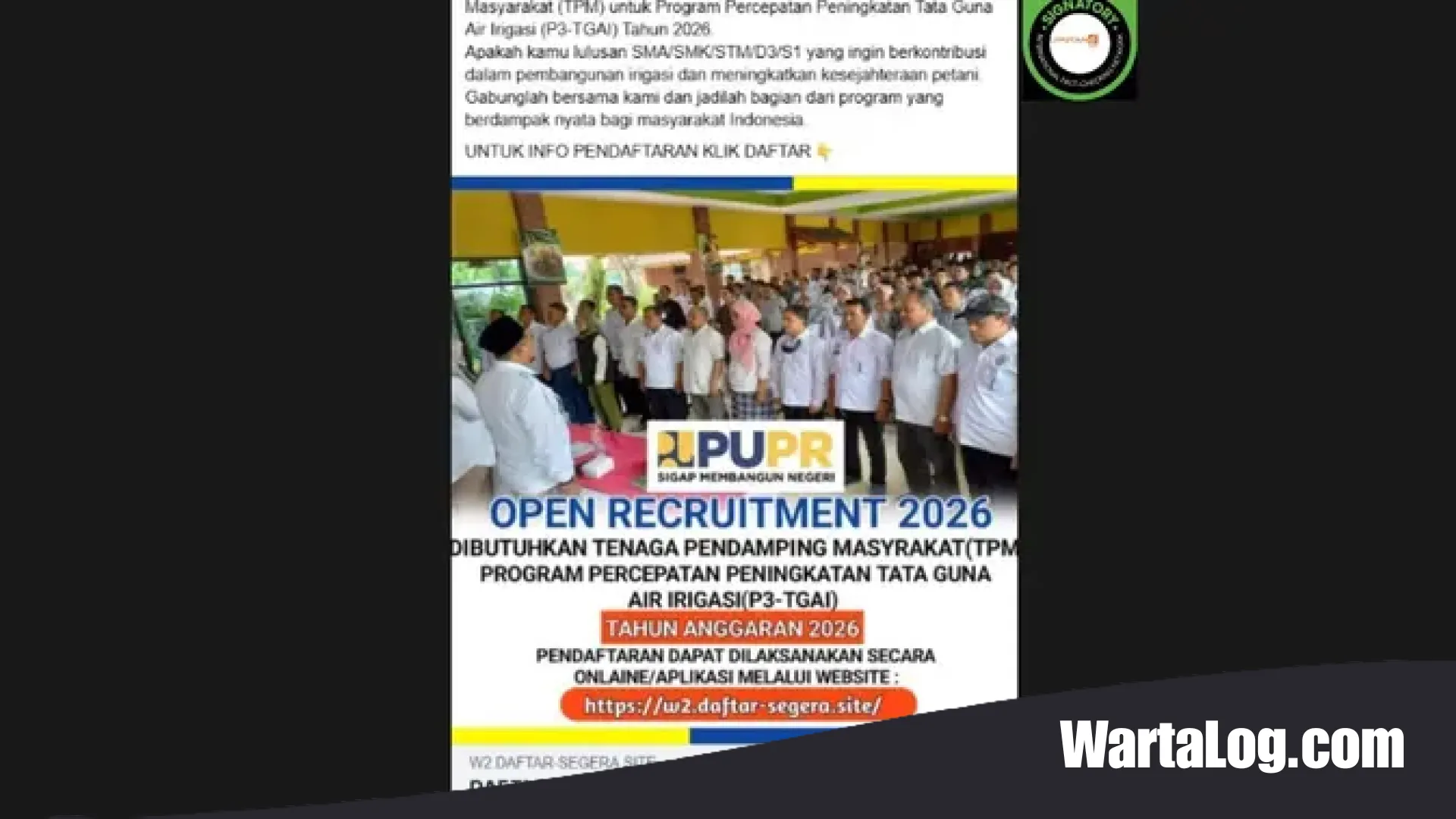 Waspada Penipuan Link Lowongan Kerja TPM P3-TGAI 2026, Cek Fakta dan Informasi Resminya di Sini!