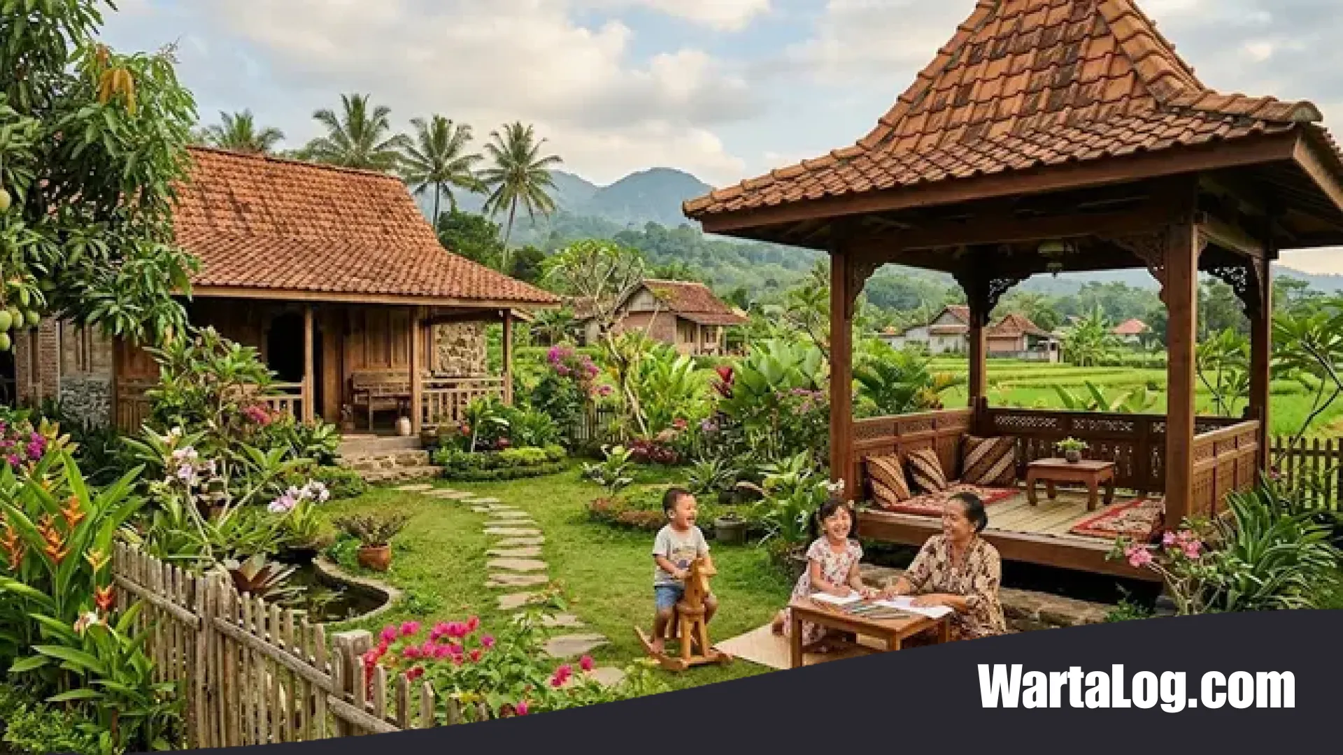 7 Inspirasi Rumah Pedesaan dengan Taman dan Pendopo Asri: Oase Nyaman Menghabiskan Waktu Bersama Cucu