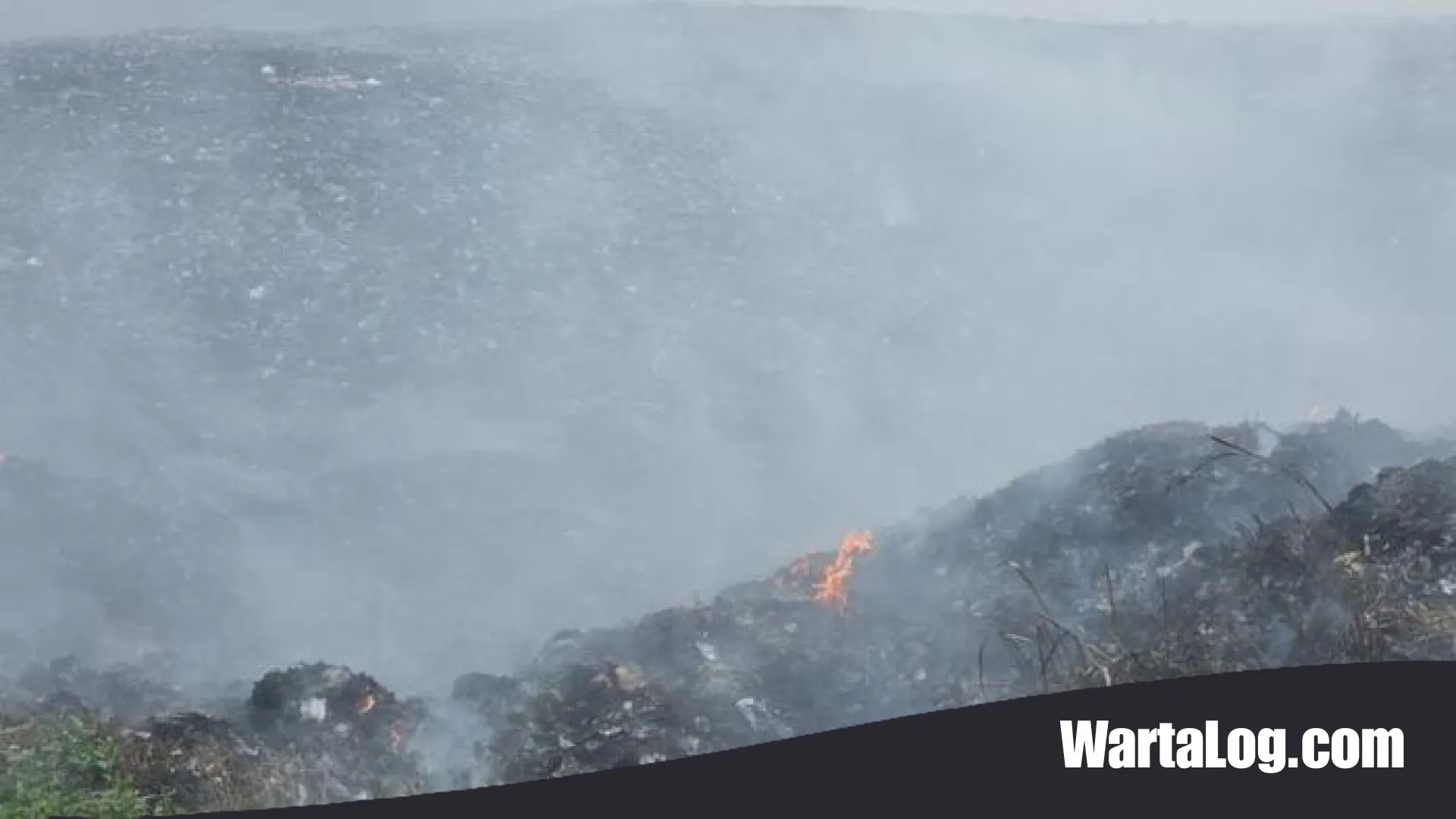 Krisis Lahan Sampah: Petugas Kesulitan Taklukkan Bara Api 7 Meter di TPA Liar Waringinkurung