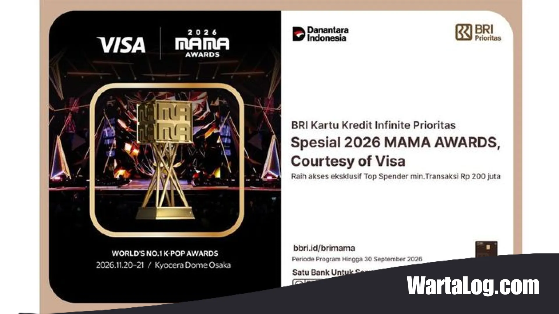 Eksklusif! Cara Nonton Langsung MAMA Awards 2026 di Osaka Bersama BRI Kartu Kredit: Simak Syarat dan Strateginya