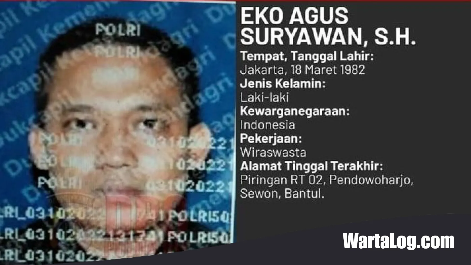 Buron Kasus Penipuan Ratusan Juta, Eko Agus Suryawan Kini Diburu Polda DIY