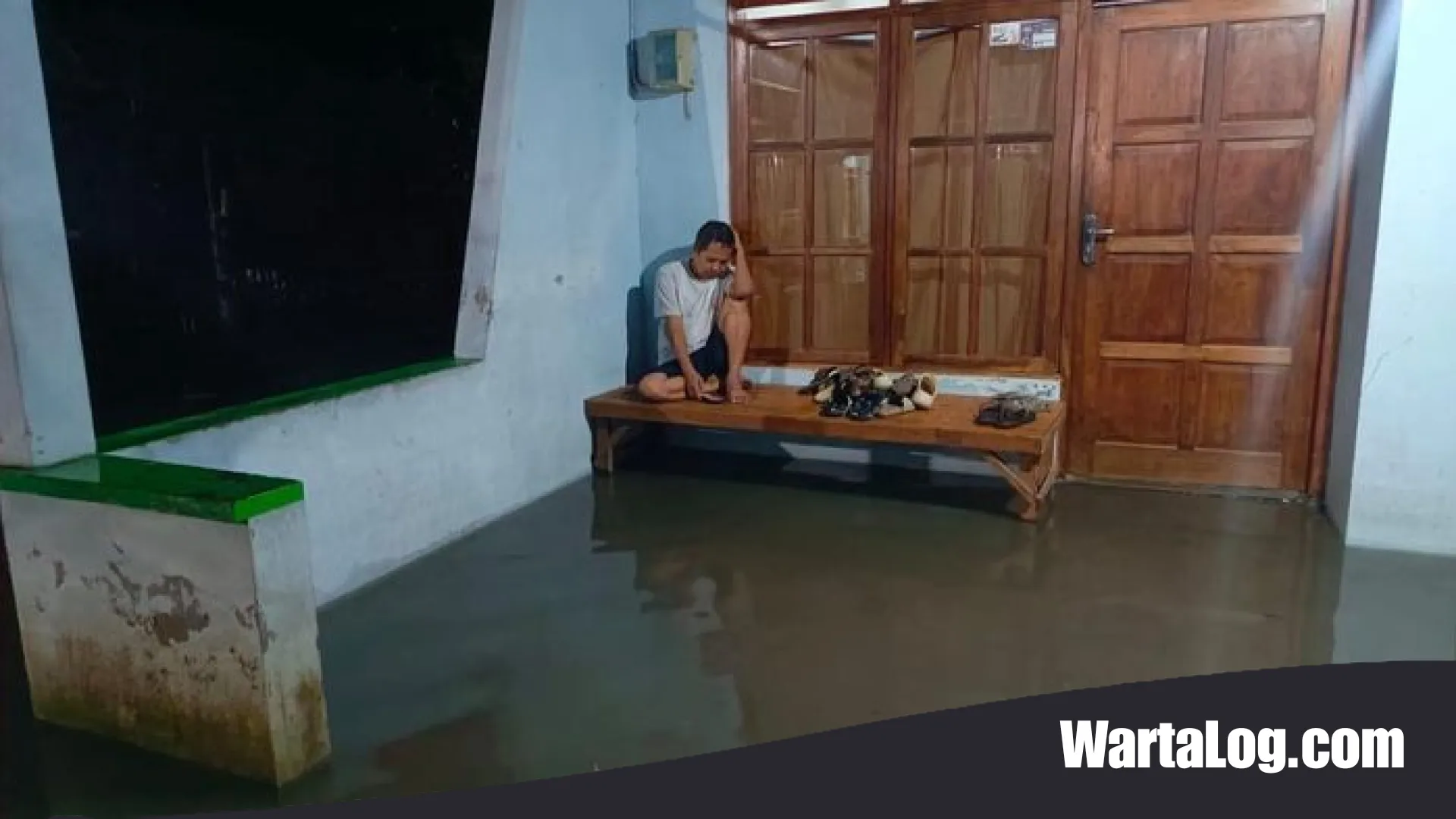 Intensitas Hujan Tinggi, Luapan Anak Sungai Bengawan Solo Rendam Wilayah Baki dan Grogol