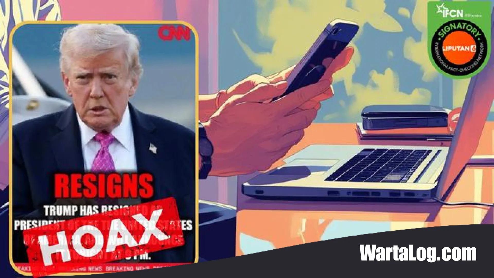 Klarifikasi WartaLog: Heboh Klaim Donald Trump Mengundurkan Diri dari Jabatan Presiden Amerika Serikat, Benarkah?