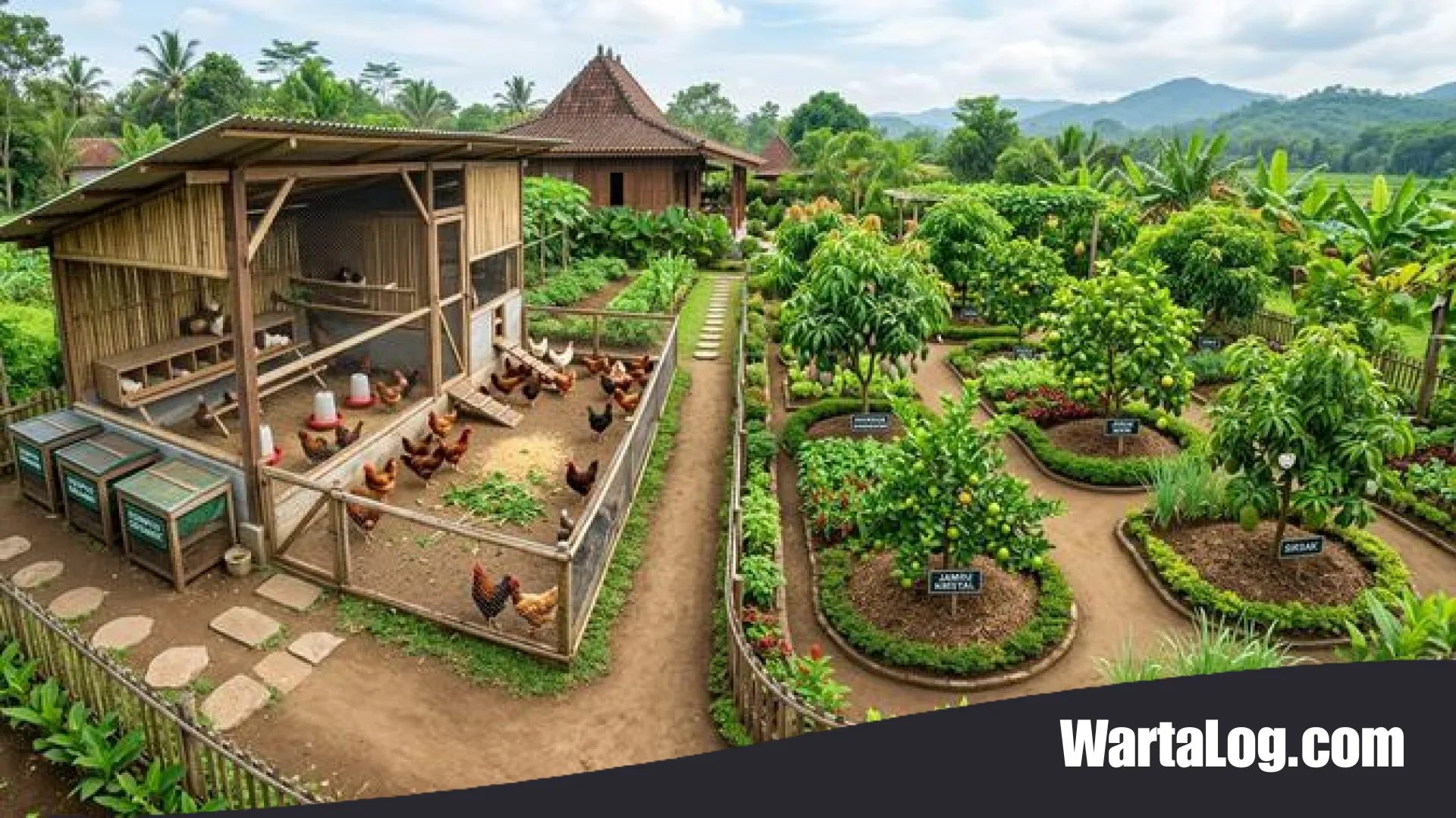 Sinergi Hijau di Lahan Sempit: 5 Strategi Jitu Integrasi Ternak Ayam Kampung dan Perkebunan Buah Mini