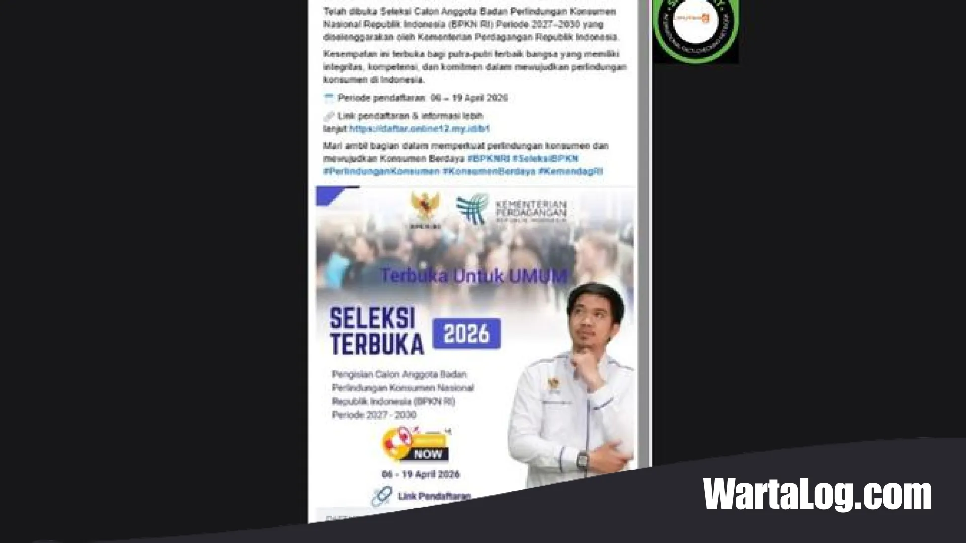 Waspada Penipuan! Link Pendaftaran Seleksi Calon Anggota BPKN RI 2027–2030 Ternyata Hoaks